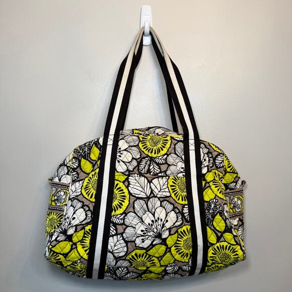 Vera Bradley Citron Lemmon Flower Print Small Duffel Bag Travel - Picture 1 of 10